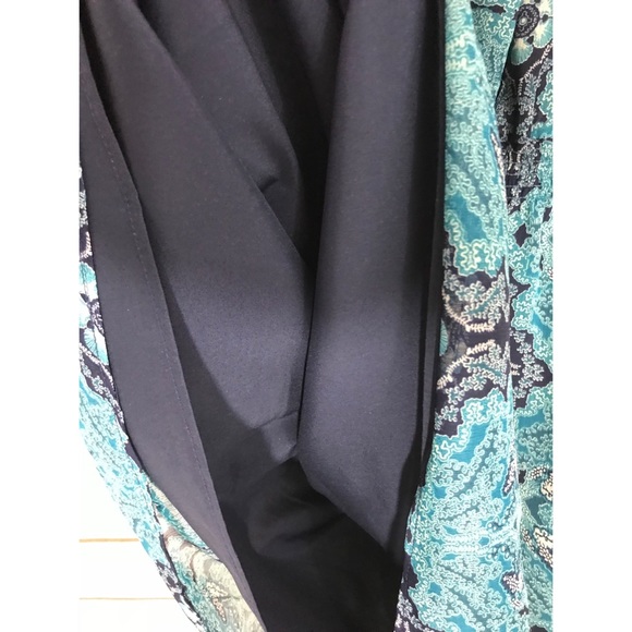 ROSE & OLIVE BLUE BOHO DRESS SIZE MEDIUM - Picture 5 of 8